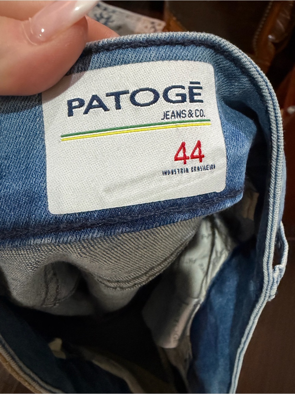 Patogê Brazilian Flare Jeans Light Wash Denim 44 - Picture 5 of 10